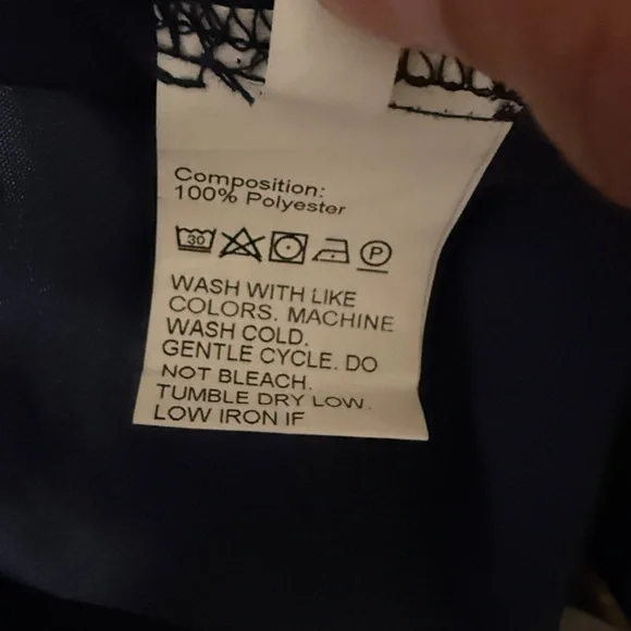 Navy Blue and Gold Women's Top - Picture 4 of 4